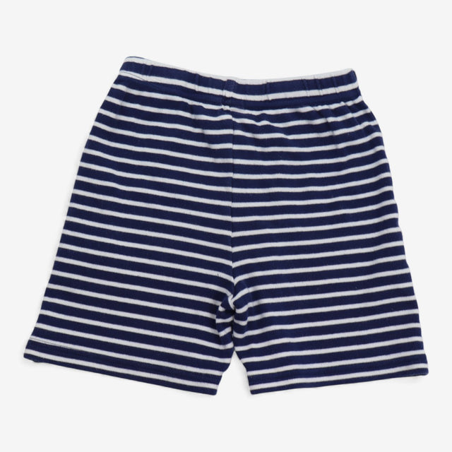 Shorts Jersey Navy and White Stripe