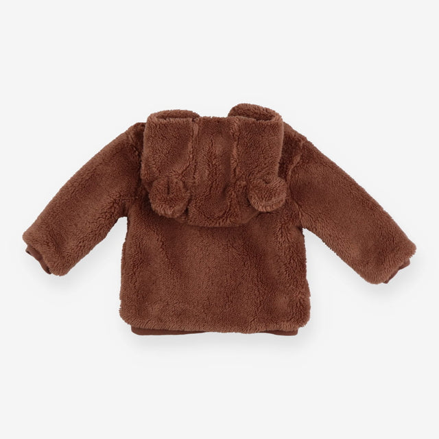 Brown Fleece Hoodie with Ears