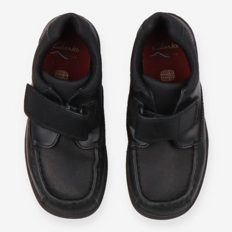 Black School Shoes Velcro Strap