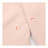 Blush Pink Collarless Tailored Blazer Jacket