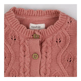 Cardigan pink cable design