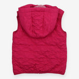 Gilet Hooded Pink Stegosaurus Quilted