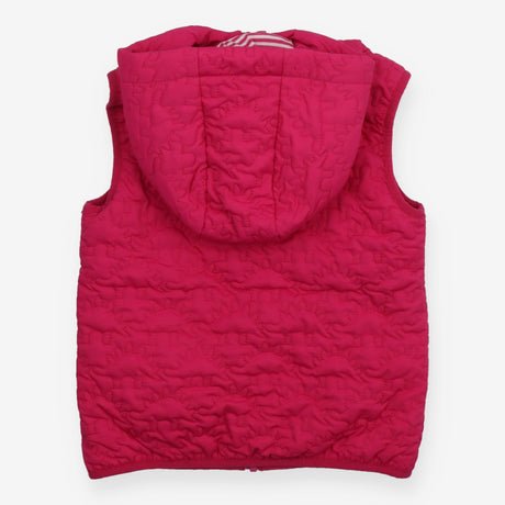 Gilet Hooded Pink Stegosaurus Quilted