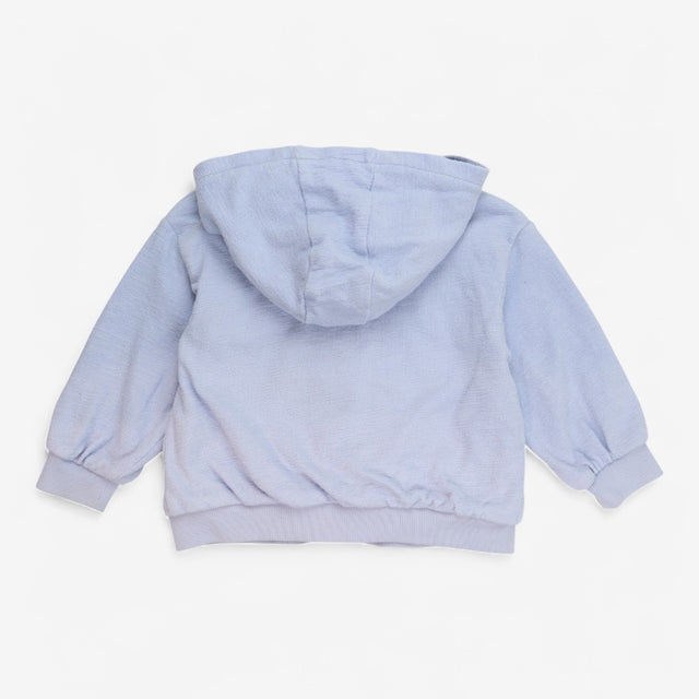 Jersey zip up hoodie baby blue