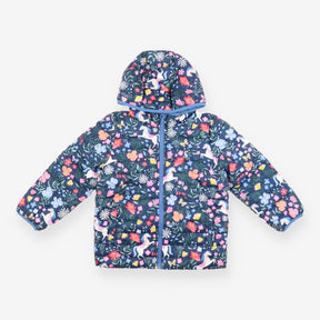 Navy horse coat reversible