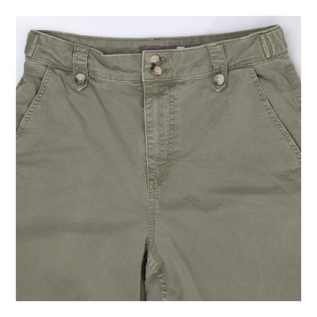 Green Cargo Trousers Utility Style UK10 Cotton Ble