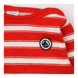 Red and white striped long sleeve t-shirt