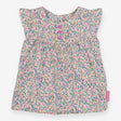T-Shirt Sleevless Ditsy Print with Pink Flower But