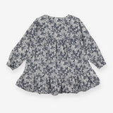 Dress Long Sleeved Cord Blue and White Floral