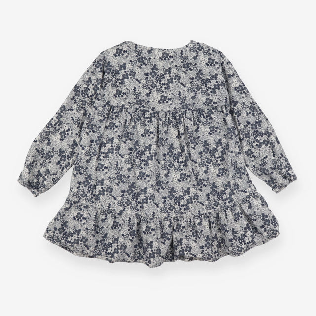 Dress Long Sleeved Cord Blue and White Floral