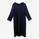 Seasalt Cornwall Navy Cotton Jersey Roll Neck 3/4 