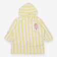 Poncho toweling yellow and white striped