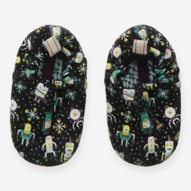 Pram shoes black robots