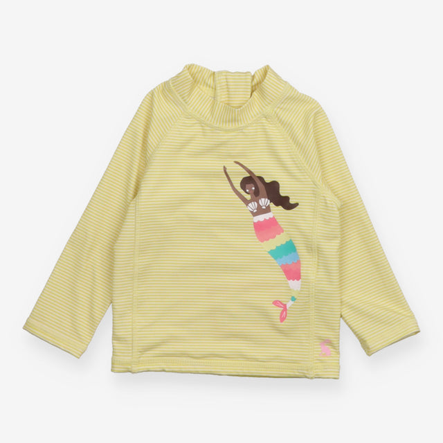 Rash Vest Yellow Stripe Rainbow Mermaid