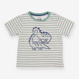 Green Striped Dinosaur T-shirt