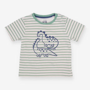 Green Striped Dinosaur T-shirt