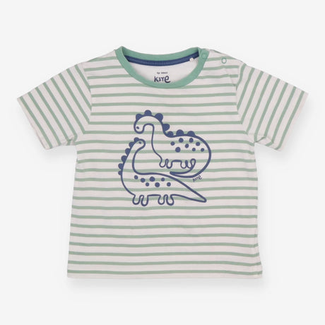 Green Striped Dinosaur T-shirt
