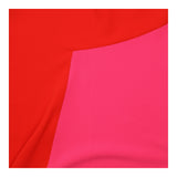 Skirt Red Fuchsia Pink Colour Block Asymmetric Hem