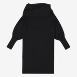 Knit Dress Black Cowl Neck Batwing Sleeve