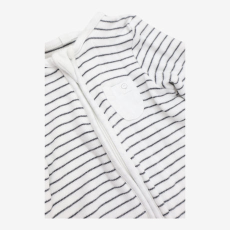 Sleepsuit Zip Black Striped