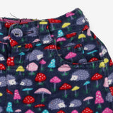 Navy Cord Hedgehog Skirt