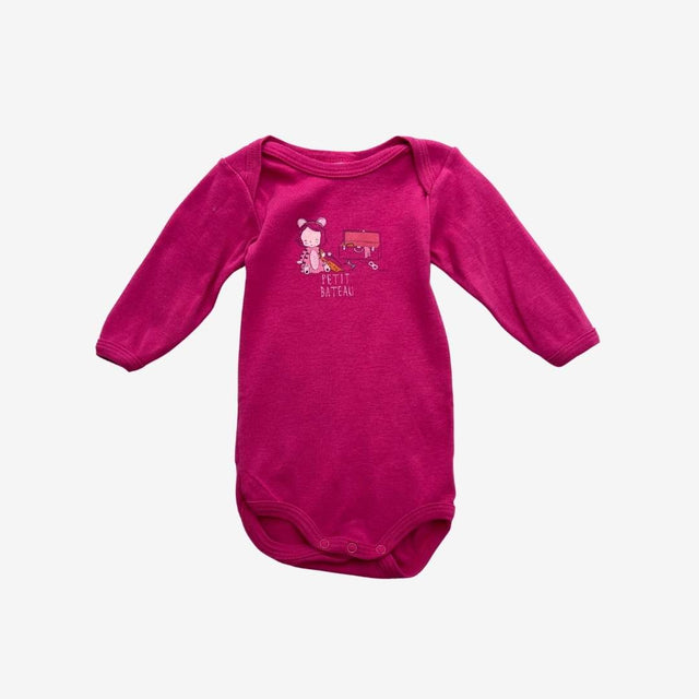 Pink LIttle Girl Print Bodysuit