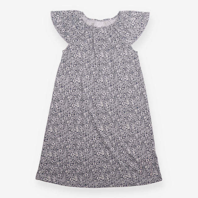 Nightdress jersey blue white flowers SS