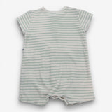 Romper Toweling Green Stripe