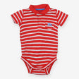 Red Striped Bodysuit with Car Pocket