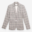 Checked Trouser Suit Tailored Blazer Slim Leg Trou