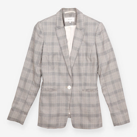 Checked Trouser Suit Tailored Blazer Slim Leg Trou