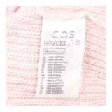 V-Neck Chunky Knit Cardigan Dusty Pink Cotton
