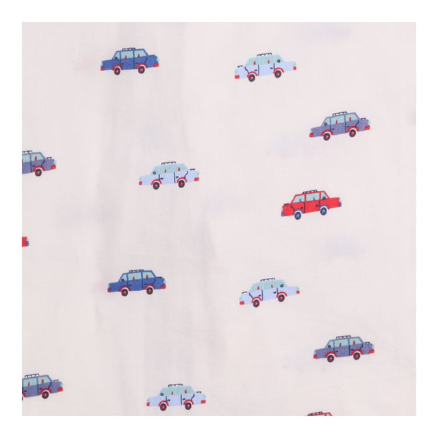 White Pyjamas with Colourful Cars