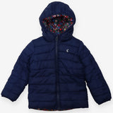 Reversible navy floral coat