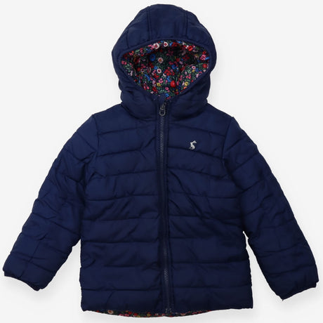 Reversible navy floral coat