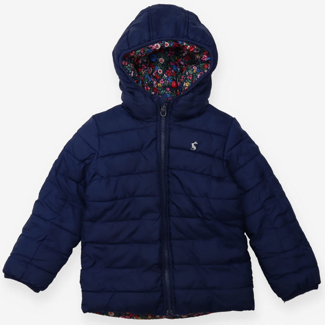 Reversible navy floral coat
