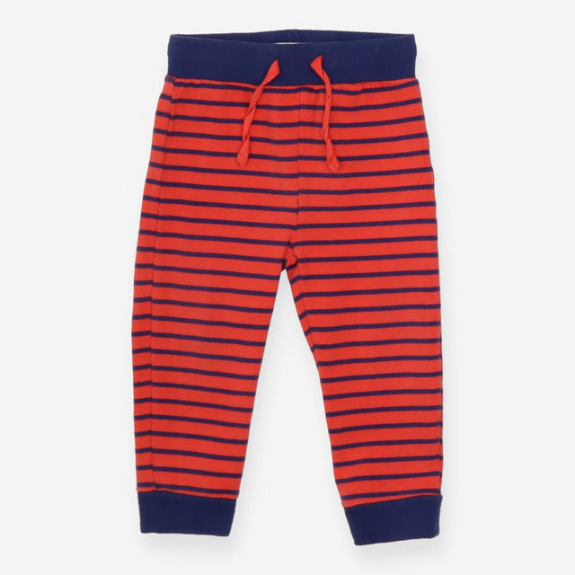 Joggers red with navy stripes