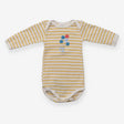 Bodysuit Yellow and White Strips with Squirrel wit