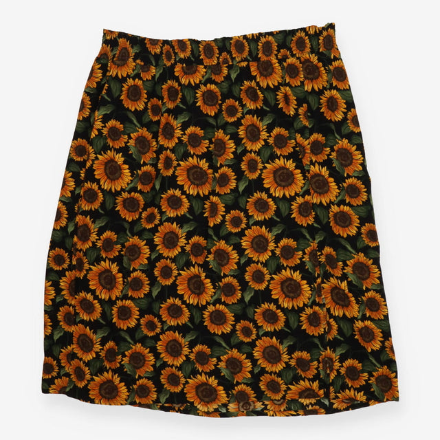 Poppy Skirt Elasticated waist Sunflower Print Size