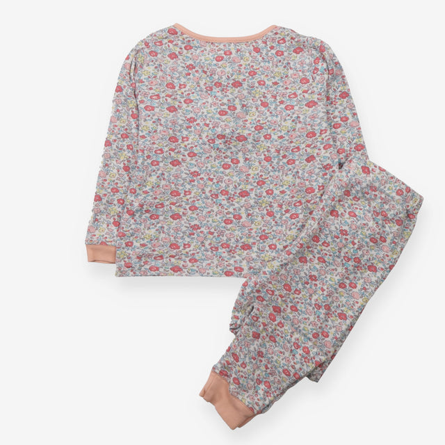 Pyjamas small floral jersey peach edging