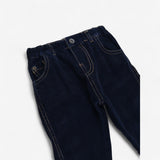 Trousers Navy Cords with Brown Stitching