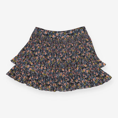 Boden Grey Floral Tiered Rara Mini Skirt