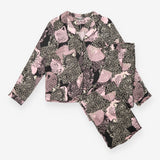 Oliver Bonas Pink Black Leopard Print Pyjama Set