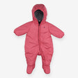 Pramsuit Pink with Stripe Lining