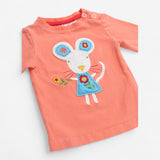 Maura Mouse Knit Leggings and Peach T-shirt