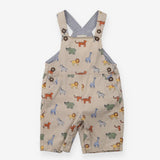 Dungaree Light Brown with Safari Animals