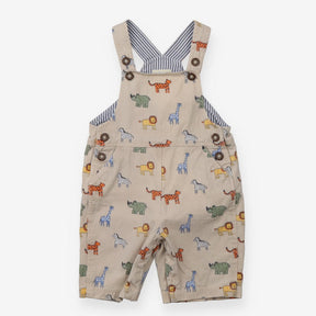 Dungaree Light Brown with Safari Animals