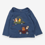 Navy t-shirt long sleeve driving dogs