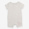 Romper shortie white small red flower