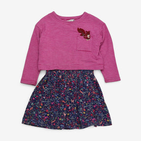 Dress Jersey Pink, Squirrel in Pocket 